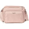 imageBaggallini Modern Camera 7quotx9quot Crossbody Bag WBuiltin Wallet Compartments ampamp RFID SlotsBlush Shimmer