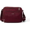 imageBaggallini Modern Camera 7quotx9quot Crossbody Bag WBuiltin Wallet Compartments ampamp RFID SlotsDark Cherry