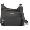 imageBaggallini Securtex AntiTheft Crossover Crossbody Bag for Travel 11w X 85h RFID Builtin Wallet Locking ZippersCharcoal