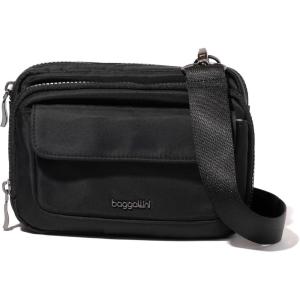 imageBaggallini Modern Double Zip CrossbodyBlack Twill
