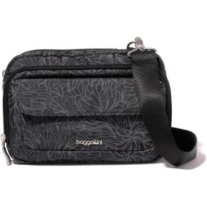 imageBaggallini Modern Double Zip CrossbodyMidnight Blossom Print