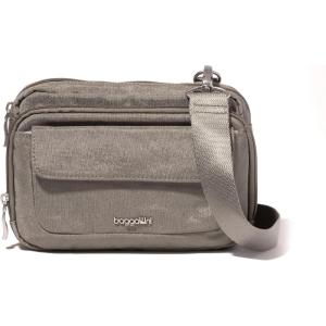 imageBaggallini Modern Double Zip CrossbodySterling Shimmer