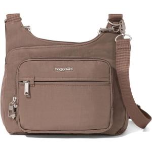 imageBaggallini Securtex AntiTheft Crossover Crossbody Bag for Travel 11w X 85h RFID Builtin Wallet Locking ZippersPortobello