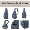 imageBaggallini AntiTheft Daytripper Sling 7x12 Crossbody Travel Safe Bag WSecurtex Locking Zippers SlashResistant RFIDMist