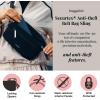 imageBaggallini Securtex AntiTheft Belt Fanny Pack for Women RFID Wallet Locking ZipperTravel Bag Crossbody PurseMist