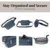imageBaggallini Securtex AntiTheft Belt Fanny Pack for Women RFID Wallet Locking ZipperTravel Bag Crossbody PurseMist