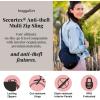 imageBaggallini Securtex AntiTheft Triple Zip Sling 86quotx152quot Travel Crossbody Backpack with RFID Wallet Locking ZipperBlack