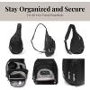 imageBaggallini Securtex AntiTheft Triple Zip Sling 86quotx152quot Travel Crossbody Backpack with RFID Wallet Locking ZipperBlack