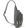 imageBaggallini Securtex AntiTheft Triple Zip Sling 86quotx152quot Travel Crossbody Backpack with RFID Wallet Locking ZipperCharcoal