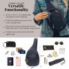 imageBaggallini Securtex AntiTheft Triple Zip Sling 86quotx152quot Travel Crossbody Backpack with RFID Wallet Locking ZipperFrench Navy