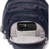 imageBaggallini Securtex AntiTheft Triple Zip Sling 86quotx152quot Travel Crossbody Backpack with RFID Wallet Locking ZipperFrench Navy