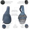 imageBaggallini Securtex AntiTheft Triple Zip Sling 86quotx152quot Travel Crossbody Backpack with RFID Wallet Locking ZipperMist