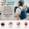 imageBaggallini Securtex Antitheft Vacation Travel Backpack 10x13 SlashResistant Nylon Daypack wRFIDMist