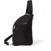 imageBaggallini Securtex AntiTheft Half Moon Sling 8quotx13quot Crossbody Bags WRFID CutResistant Strap Locking ZippersBlack
