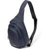 imageBaggallini Securtex AntiTheft Triple Zip Sling 86quotx152quot Travel Crossbody Backpack with RFID Wallet Locking ZipperFrench Navy