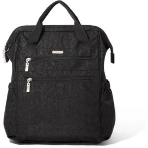 imageBaggallini City Scape Backpack  15quotx11quot Lightweight Work Travel Bag wLuggage Sleeve ampamp RFIDBlack Cheetah Emboss