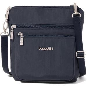 imageBaggallini Modern Pocket Crossbody Bag for Women 85quotx85quot Handbag Purse with RFID Lightweight WaterResistantFrench Navy