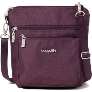 imageBaggallini Modern Pocket Crossbody Bag for Women 85quotx85quot Handbag Purse with RFID Lightweight WaterResistantPlum Heritage