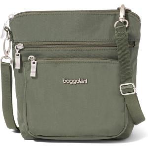imageBaggallini Modern Pocket Crossbody Bag for Women 85quotx85quot Handbag Purse with RFID Lightweight WaterResistantThyme