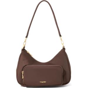 imageBaggallini Savannah Crossbody 12quotx8quot wRFID Card Holder Vegan Leather Shoulder Strap Convertible Crossbody for WomenGanache Twill