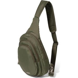 imageBaggallini Securtex AntiTheft Triple Zip Sling 86quotx152quot Travel Crossbody Backpack with RFID Wallet Locking ZipperThyme