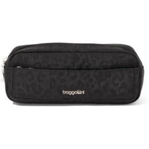 imageBaggallini Unisexs Long Pocket CosmeticLightweight 78x 31x21 BagTravel Essentials Makeup OrganizerBlack Cheetah Emboss