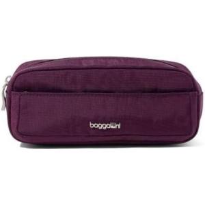imageBaggallini Unisexs Long Pocket CosmeticLightweight 78x 31x21 BagTravel Essentials Makeup OrganizerMulberry