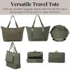 imageBaggallini Carryall Expandable Lightweight Travel Tote 22quot Packable Folding Compact Nylon Washable Weekender wLuggage SleeveThyme