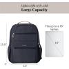 imageBaggallini Everyday Laptop Backpack  11x155 Lightweight WaterRepellent Nylon Travel Bag wPadded Laptop Sleeve ampamp RFIDFrench Navy