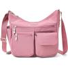imageBaggallini Everywhere Bagg Crossbody Women 11x9 Lightweight Nylon Hobo WaterResistant Travel Bag WRFIDDusty Mauve