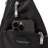 imageBaggallini Mini Sling  12x7 Sling Crossbody Bag Backpack with Adjustable Shoulder StrapBlack Twill