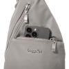 imageBaggallini Mini Sling  12x7 Sling Crossbody Bag Backpack with Adjustable Shoulder StrapSteel Grey Twill