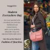 imageBaggallini Modern Everywhere Crossbody Women 11quotx9quot Travel Bags WRFID Wristlet Lightweightm WaterResistantVanilla Heritage