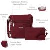 imageBaggallini Pocket Crossbody Bags for Women 8x8 Small Lightweight Durable WaterResistant Travel Purse WRFIDDark Cherry