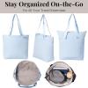 imageBaggallini Swift Tote Bag for Women  Lightweight 12x16 Nylon Zipped Travel Carry On Bag wLuggage SleeveBlite Ice Blue
