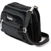 imageBaggallini Triple Zip Small Crossbody Bag for Women  8x6 Lightweight Convertible Fanny Pack Belt BagBlack Velvet