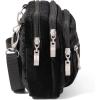 imageBaggallini Triple Zip Small Crossbody Bag for Women  8x6 Lightweight Convertible Fanny Pack Belt BagBlack Velvet