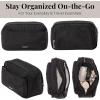 imageBaggallini Unisexs Pocket Cosmetic with Brush OrganizationBlack Cheetah Emboss