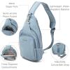 imageBaggallini Womens Central Park Sling 12quotx7quot Crossbody Bag WConvertible Adjustable Shoulder StrapLight Indigo Denim