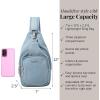 imageBaggallini Womens Central Park Sling 12quotx7quot Crossbody Bag WConvertible Adjustable Shoulder StrapLight Indigo Denim