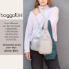 imageBaggallini Womens Central Park Sling 12quotx7quot Crossbody Bag WConvertible Adjustable Shoulder StrapSleet Gloss Ripstop
