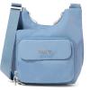 imageBaggallini Criss Cross 10x11 Crossbody Women Lightweight WaterResistant Nylon Travel Bag WRFID ampamp Quick Access PocketsCornflower