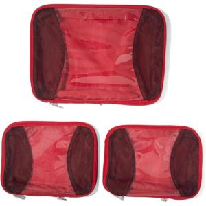 imageBaggallini Compression Cube 3piece set  Lightweight Compression Packing Cubes for TravelScarlet
