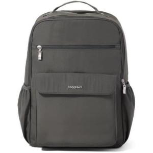 imageBaggallini Everyday Laptop Backpack  11x155 Lightweight WaterRepellent Nylon Travel Bag wPadded Laptop Sleeve ampamp RFIDCharcoal
