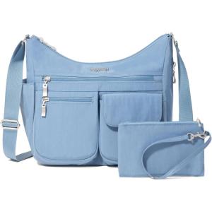 imageBaggallini Everywhere Bagg Crossbody Women 11x9 Lightweight Nylon Hobo WaterResistant Travel Bag WRFIDCornflower