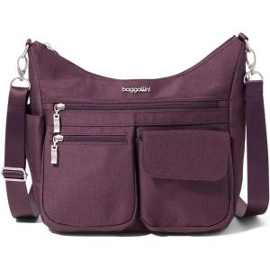 imageBaggallini Modern Everywhere Crossbody Women 11x9x45 RFID Hobo BagPlum Heritage