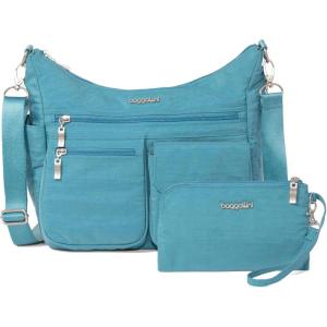 imageBaggallini Modern Everywhere Crossbody Women 11x9x45 RFID Hobo BagSeaside Blue