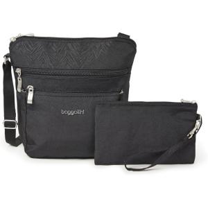 imageBaggallini Pocket Crossbody Bags for Women 8x8 Small Lightweight Durable WaterResistant Travel Purse WRFIDBlack Zebra