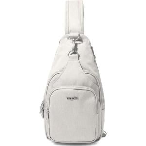 imageBaggallini Womens Central Park Sling 12quotx7quot Crossbody Bag WConvertible Adjustable Shoulder StrapVanilla Heritage
