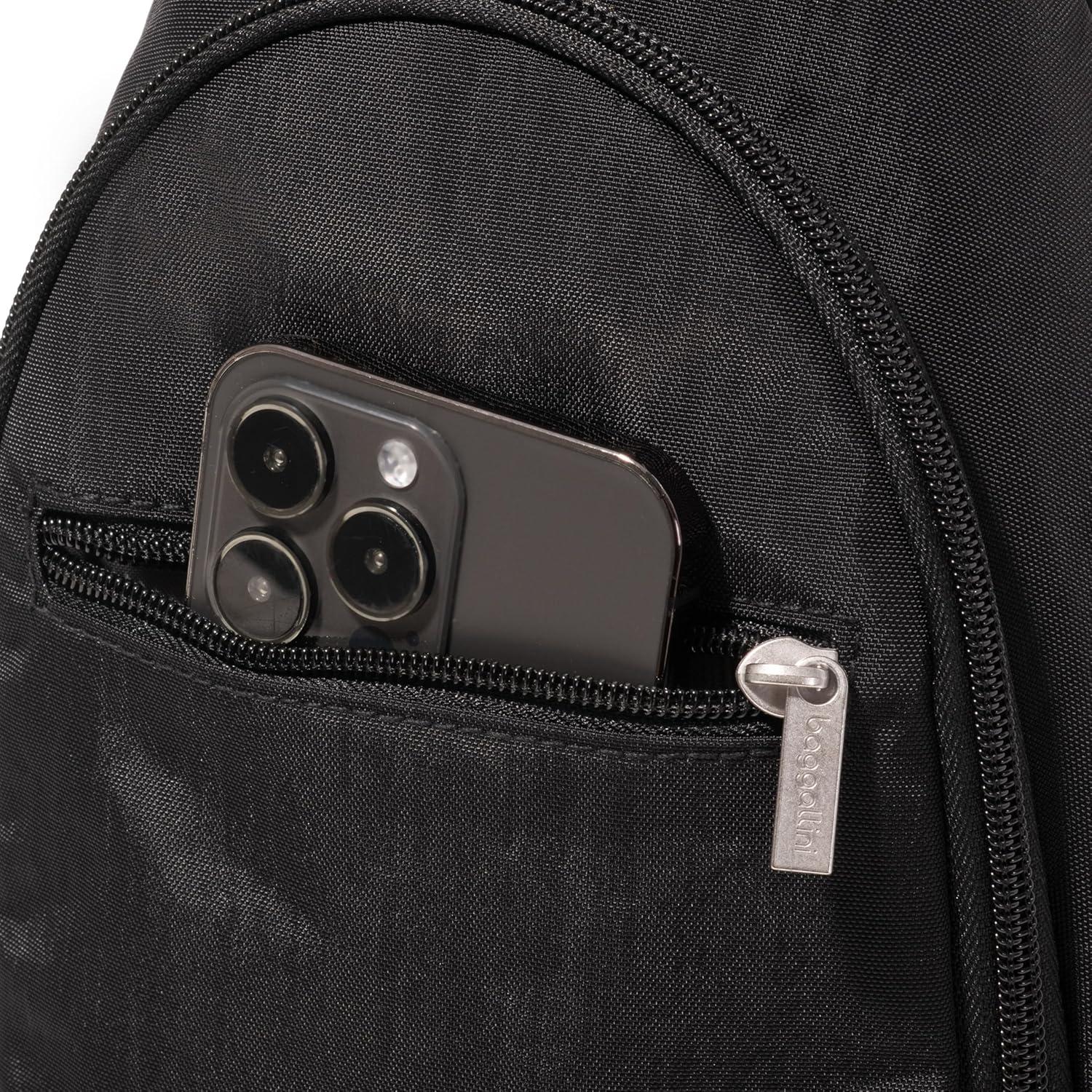 imageBaggallini Daily Lightweight 126quotx75quot Sling Crossbody Bag with Convertible Adjustable Shoulder StrapBlack